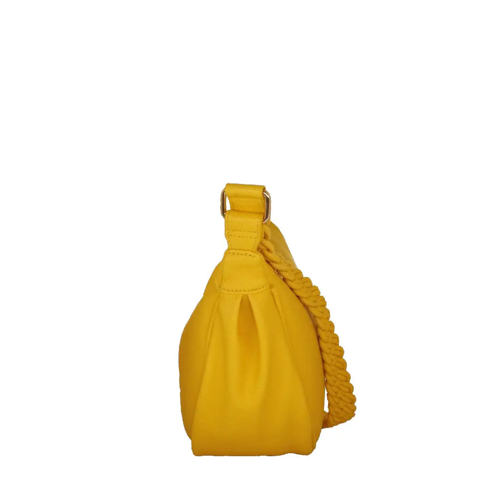 Camomilla Milano | Borsa Tracolla L Jelly Bag Gialla | Mezzaluna Intrecciata