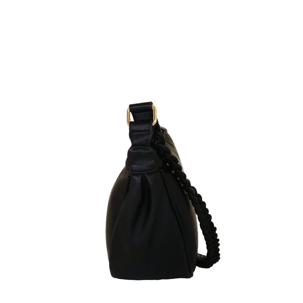 Camomilla Milano | Borsa Tracolla L Jelly Bag Nero | Design Mezzaluna