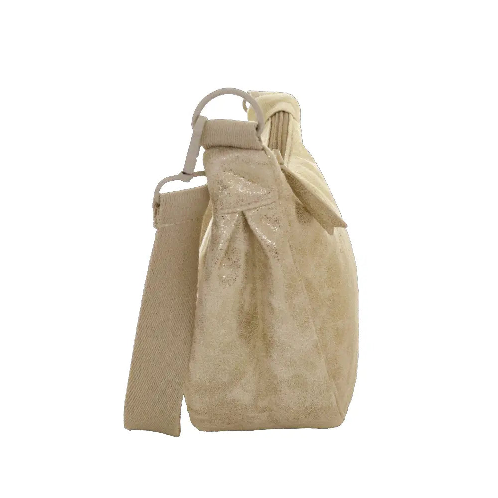 Camomilla Milano | Borsa Tracolla M Lulu Oro | Mezzaluna Scintillante