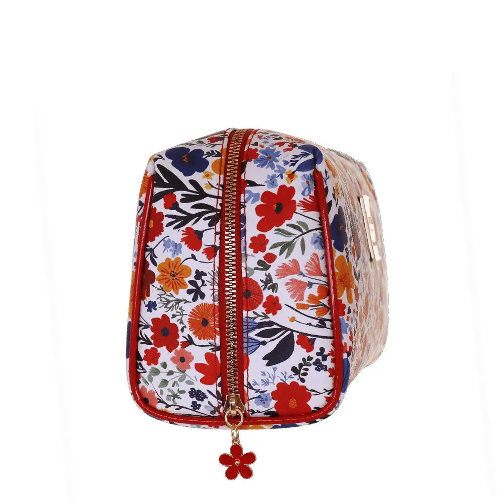 Camomilla Milano | Necessaire L Sweet Bloom Rosso | Beauty Case Capiente Floreale e Vichy