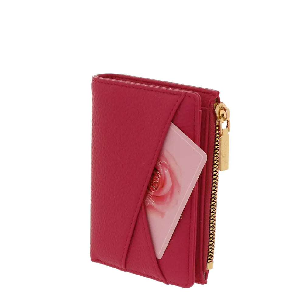 Camomilla Milano | Portafoglio S Glassé Fucsia | Organizer Compatto Stile Nautico