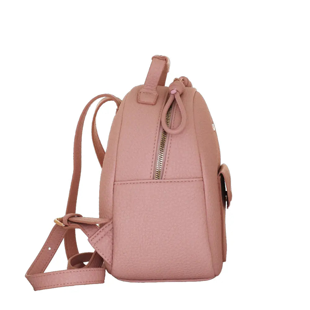 Camomilla Milano | Zaino Love Letter Rosa | Backpack in Pelle Sintetica Martellata