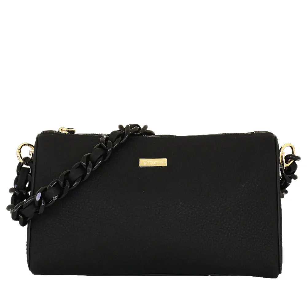 Camomilla Milano | Borsa Spalla Chewing Bag Nero | Mini Bauletto Martellato