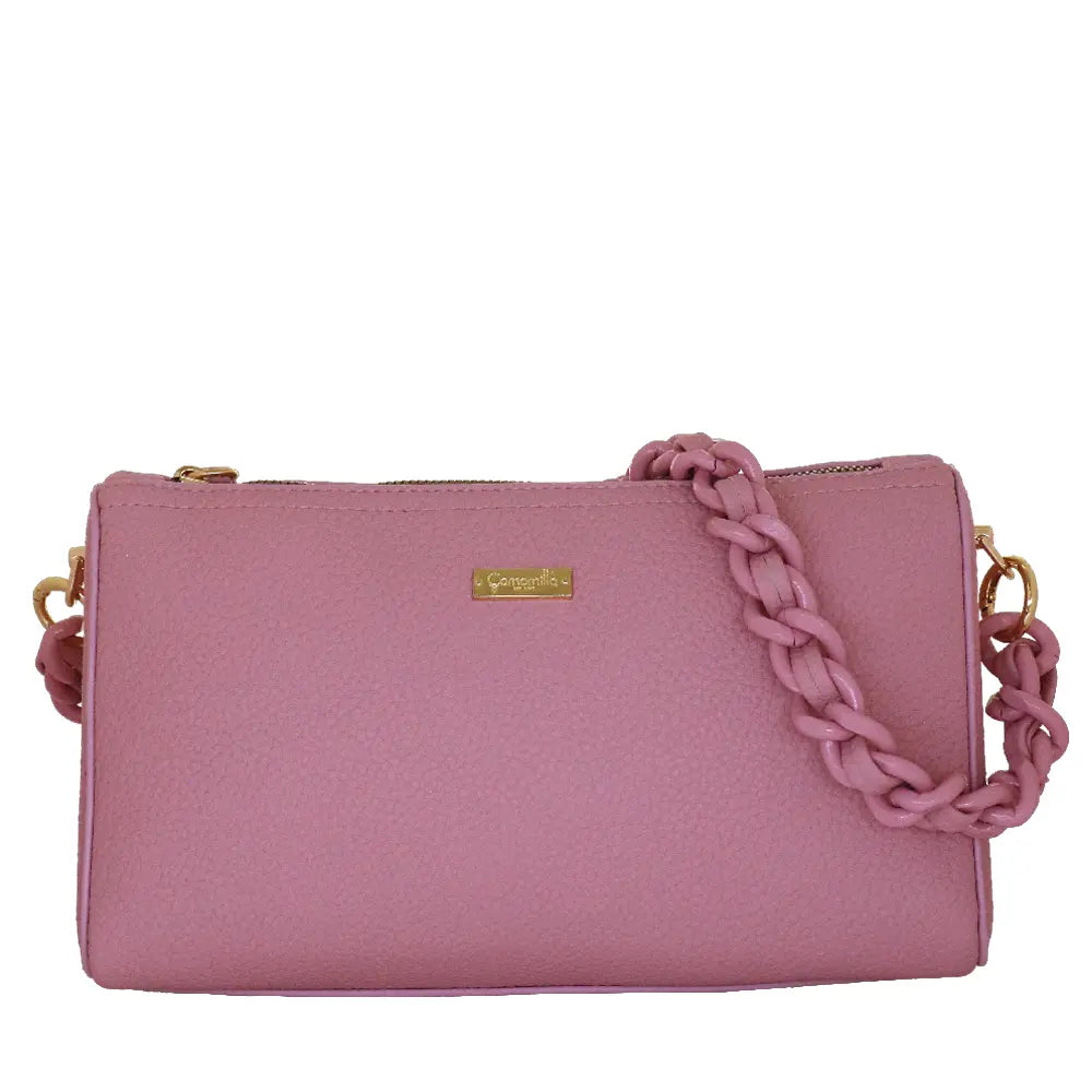 Camomilla Milano | Borsa Spalla Chewing Bag Rosa | Mini Bauletto Martellato