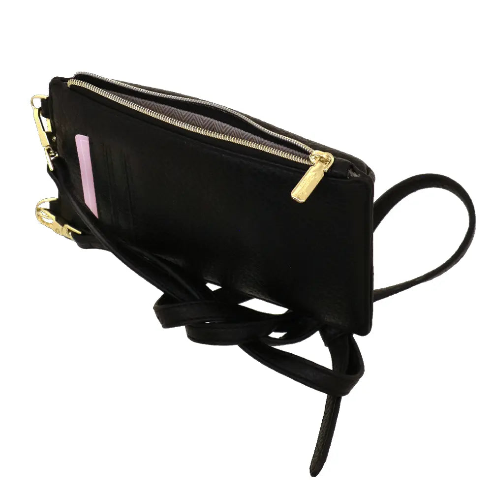Camomilla Milano | Portacellulare Bonbon Nero | Con Slot Carte e Zip
