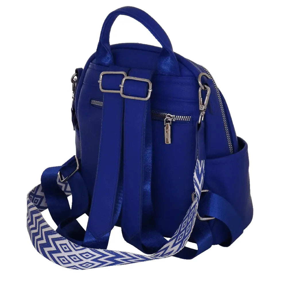 Camomilla Milano | Zaino City Frizzy Blu | Zainetto Compatto con Dettagli Brillanti
