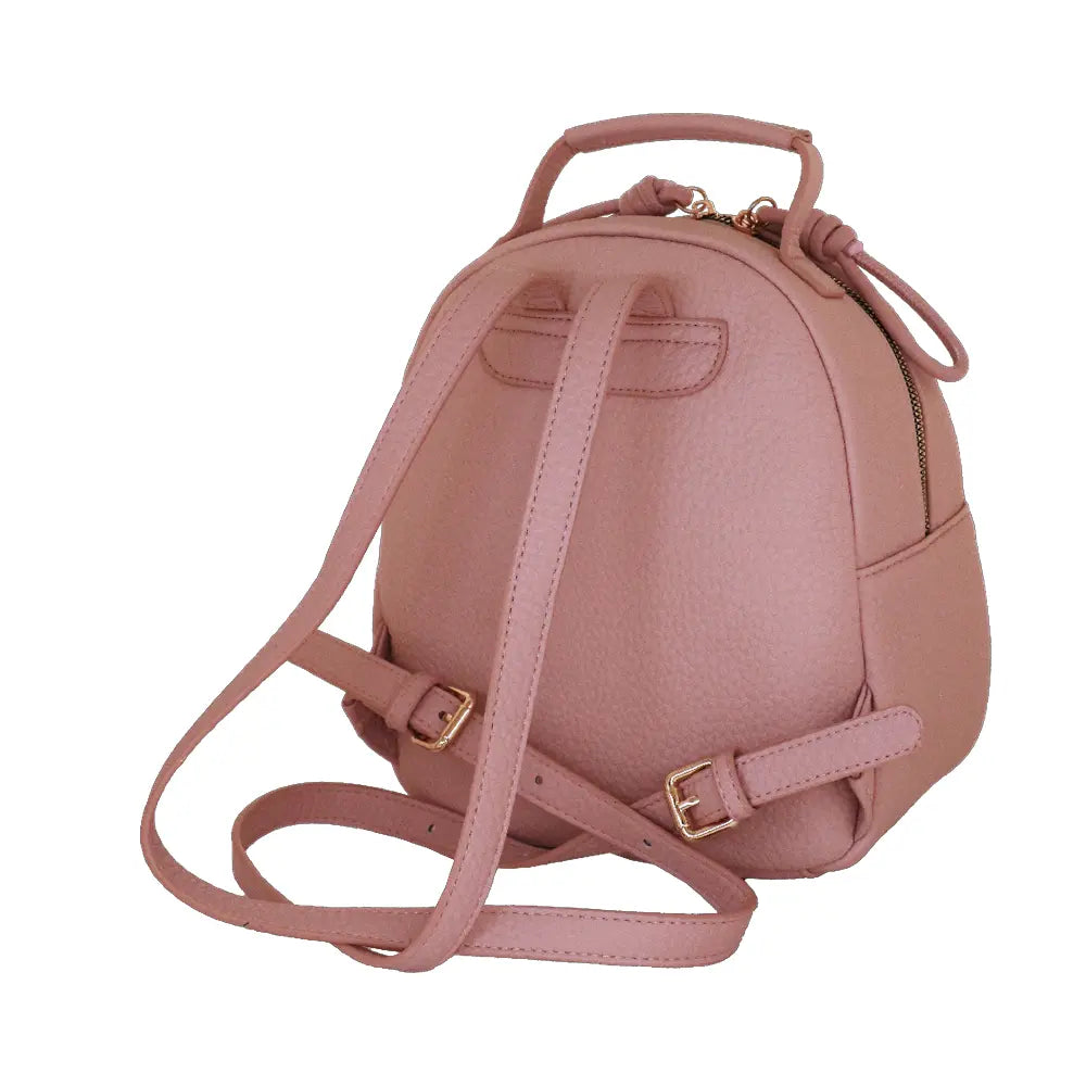 Camomilla Milano | Zaino Love Letter Rosa | Backpack in Pelle Sintetica Martellata
