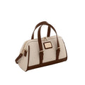Camomilla Milano | Borsa Mano M Toffee Bianco | Bauletto Strutturato con Finiture Marroni