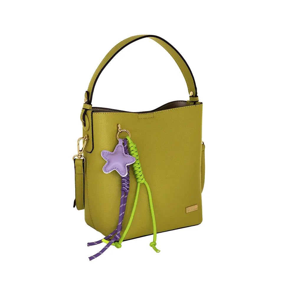 Camomilla Milano | Borsa Secchiello Ice Lolly Verde | Texture Caviar con Charm