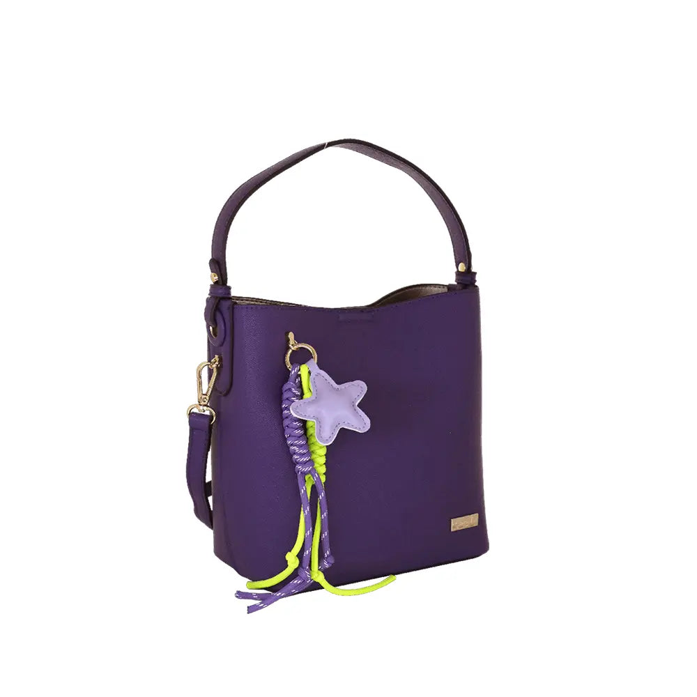 Camomilla Milano | Borsa Secchiello Ice Lolly Viola | Texture Caviar con Charm