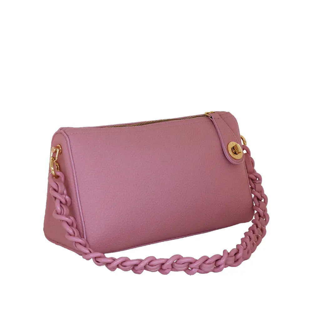 Camomilla Milano | Borsa Spalla Chewing Bag Rosa | Mini Bauletto Martellato