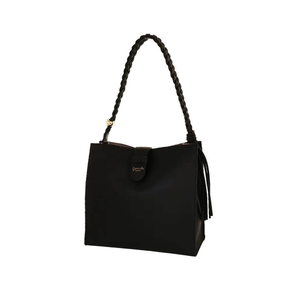 Camomilla Milano | Borsa Spalla Jelly Bag Nera | Shopping Bag Sinuosa
