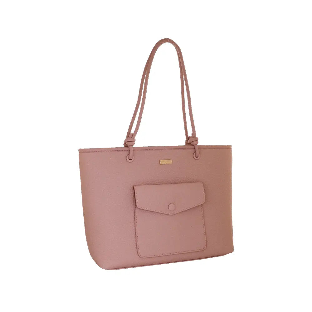 Camomilla Milano | Borsa Spalla Love Letter Rosa | Shopping Bag Martellata
