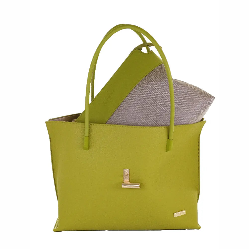 Camomilla Milano | Borsa Spalla Pop Candy Verde | Mix Similpelle Martellata e Liscia