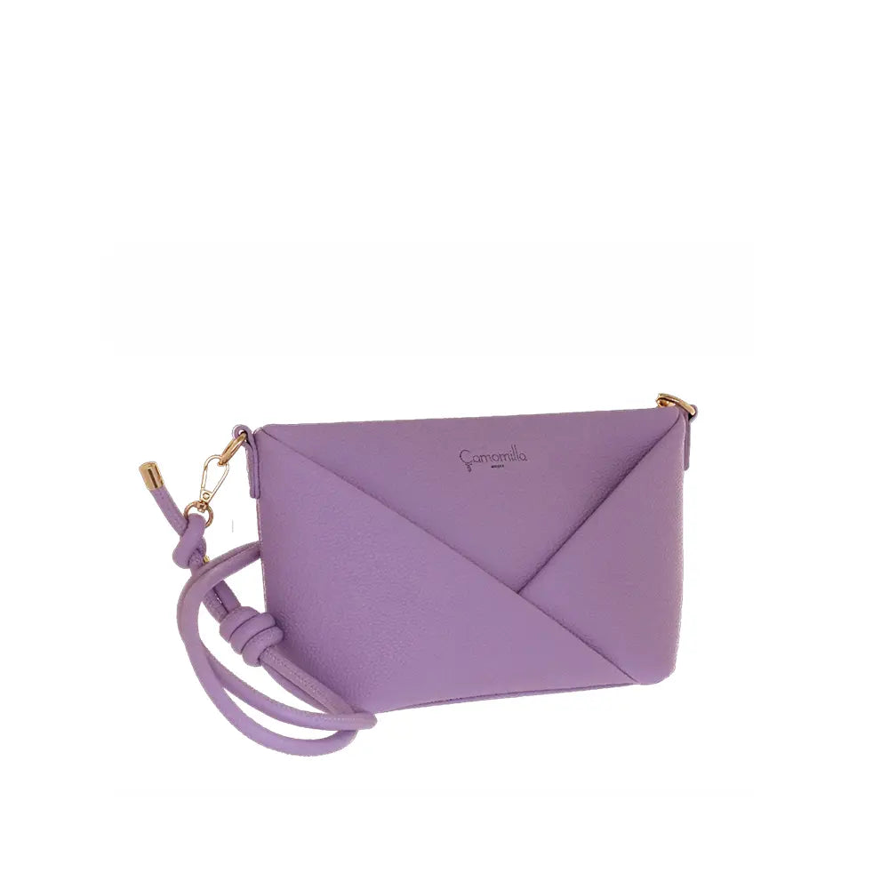 Camomilla Milano | Borsa Tracolla Glassé Lilla | Stile Nautico con Corda