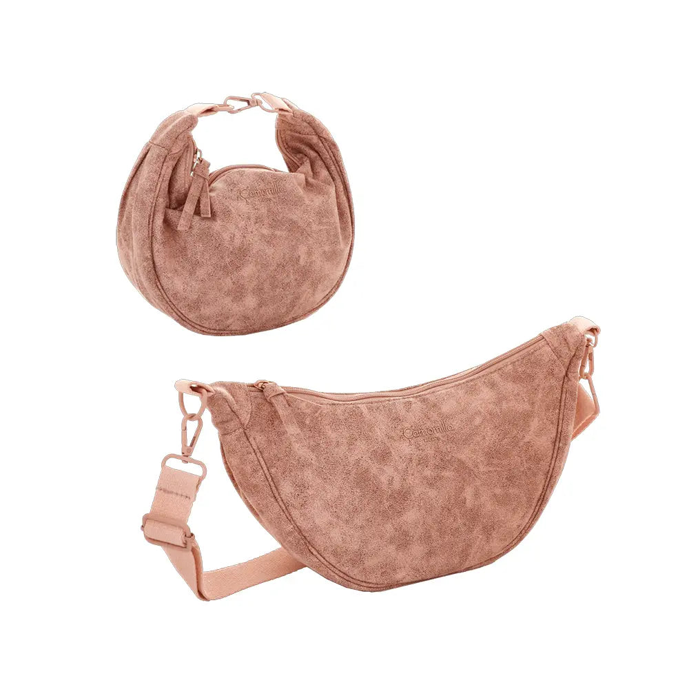 Camomilla Milano | Borsa Tracolla M Lulu Rosa | Mezzaluna Luccicante