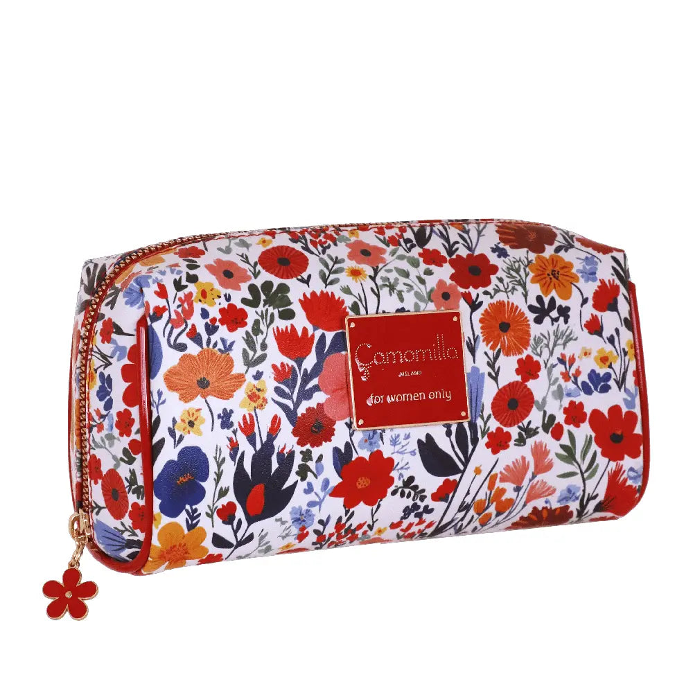 Camomilla Milano | Necessaire M Sweet Bloom Rosso | Beauty Case Floreale e Vichy