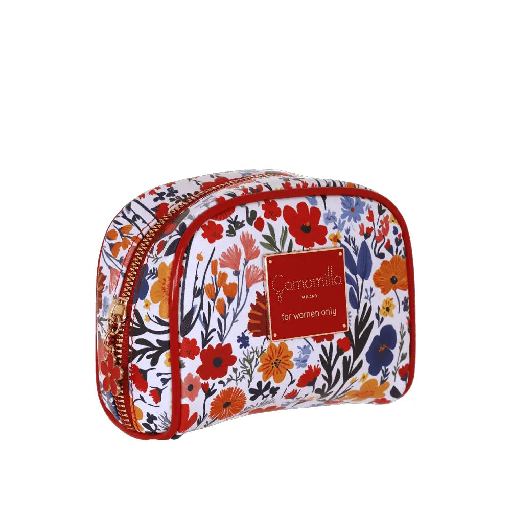 Camomilla Milano | Necessaire S Sweet Bloom Rosso | Mini Beauty Case Floreale e Vichy