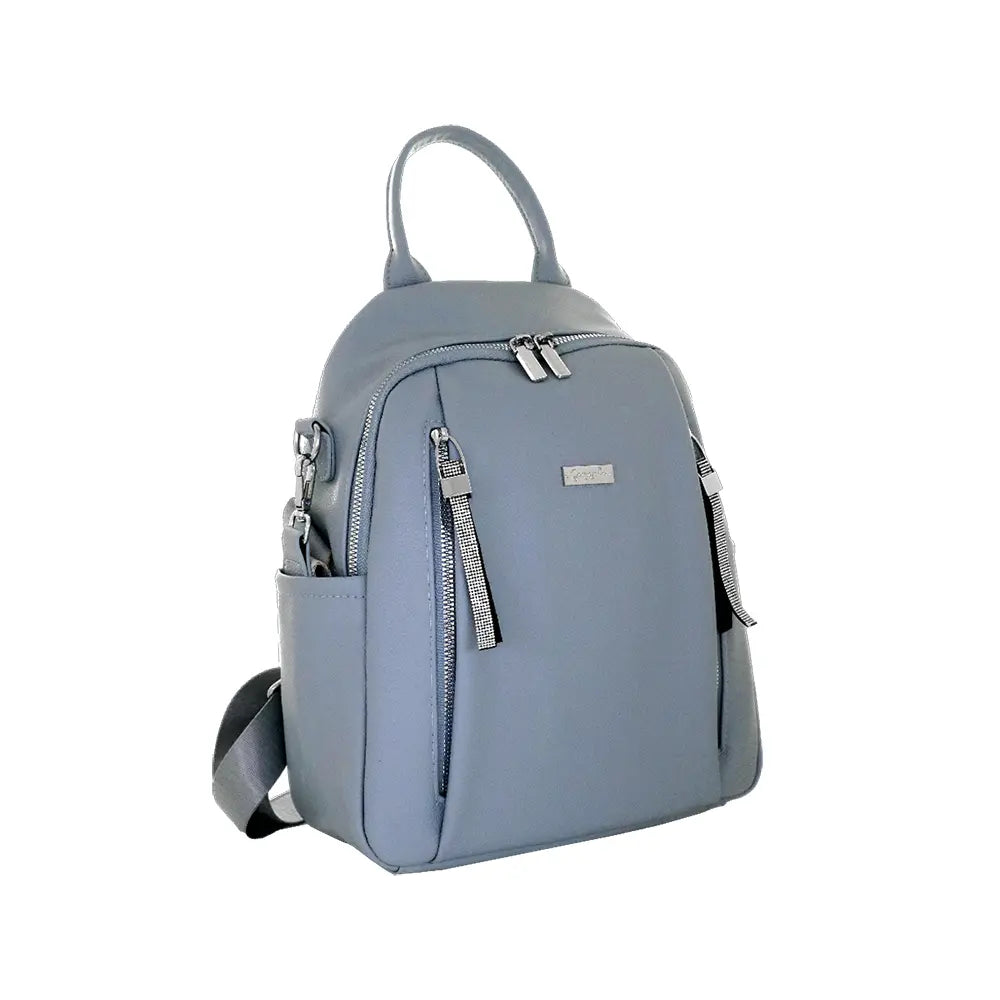 Camomilla Milano | Zaino Casual Frizzy Azzurro | Zainetto Glamour con Dettagli Brillanti