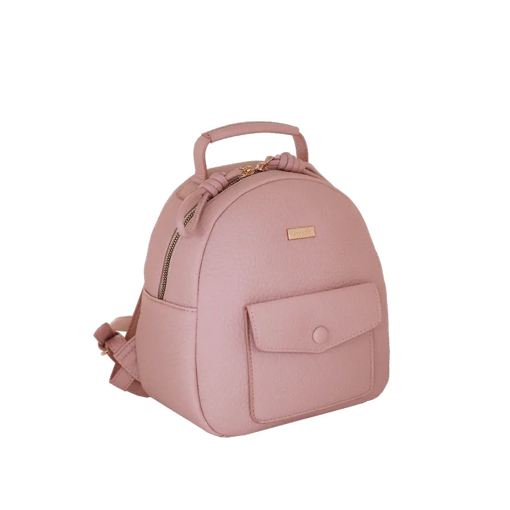 Camomilla Milano | Zaino Love Letter Rosa | Backpack in Pelle Sintetica Martellata