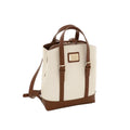Camomilla Milano | Zaino Toffee Bianco | Backpack in Similpelle con Finiture Marroni