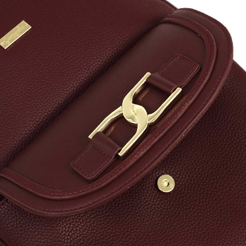 Camomilla Milano | Zaino Ottavia Burgundy con Fibbia Metallica