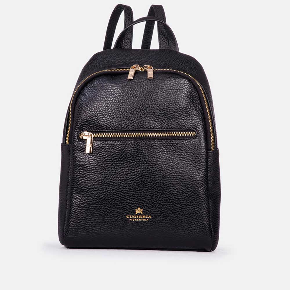 Cuoieria Fiorentina | Zaino Piccolo Velvet in Pelle Bottalata | Nero
