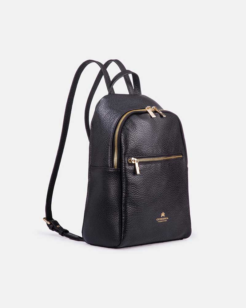 Cuoieria Fiorentina | Zaino Piccolo Velvet in Pelle Bottalata | Nero