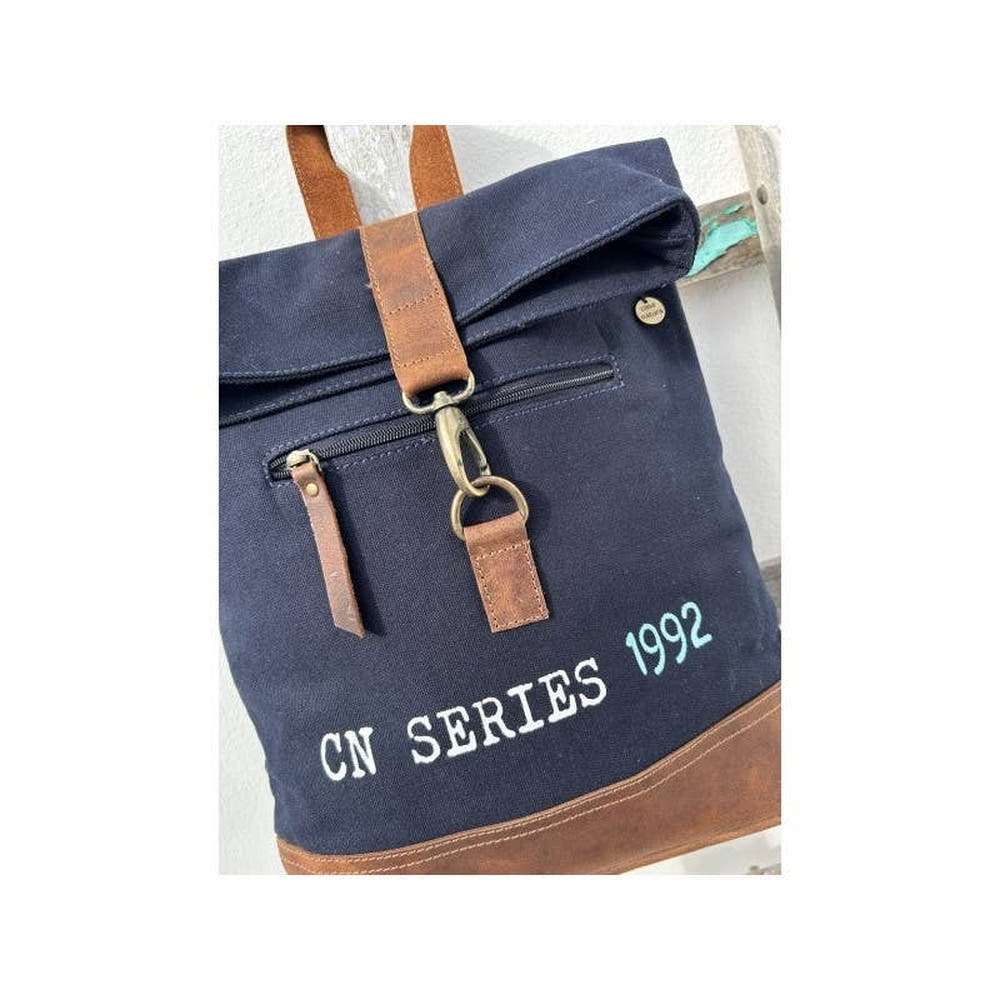Zaino Vintage Tessuto Nuovo con Pelle Alta qualità MAYA MC6A