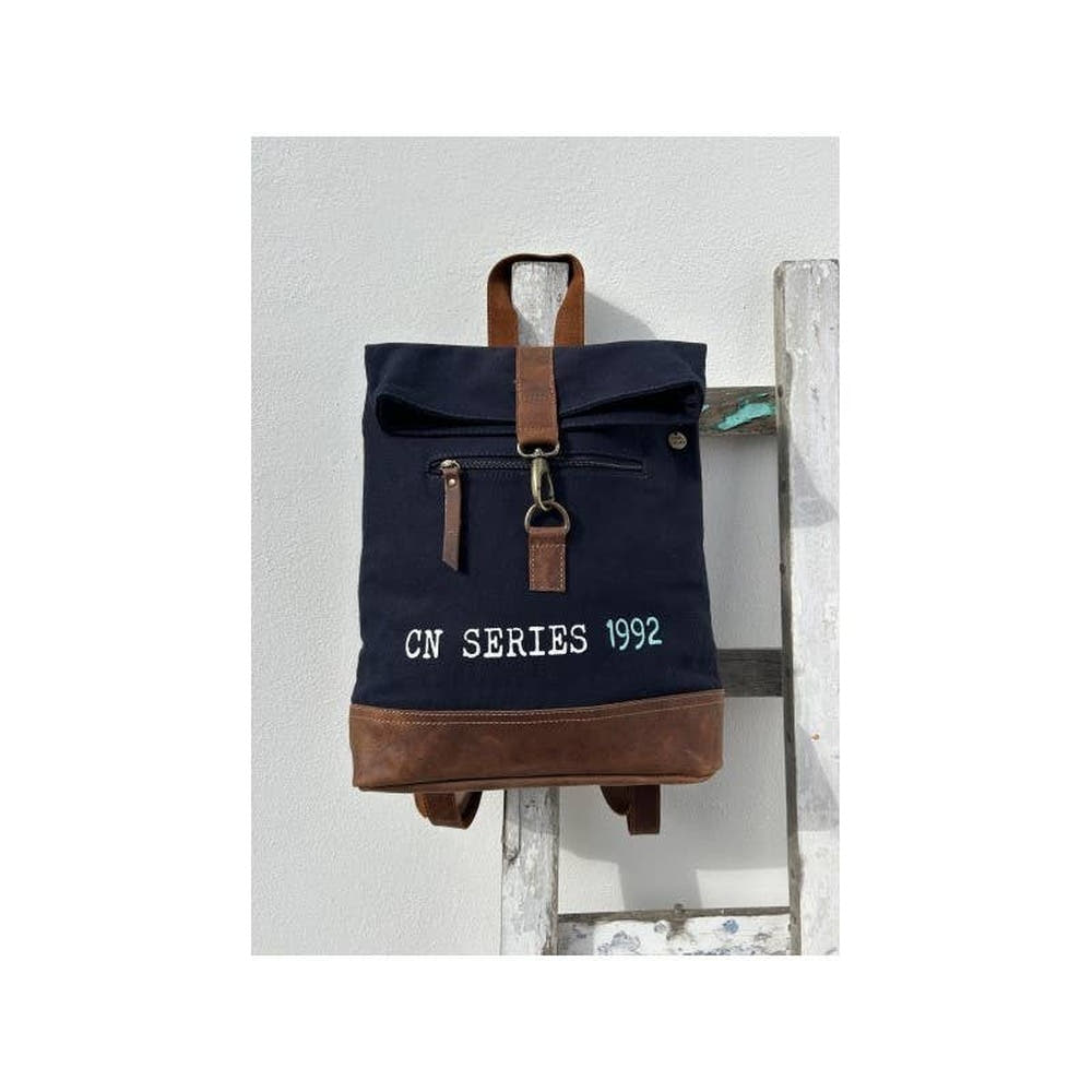 Zaino Vintage Tessuto Nuovo con Pelle Alta qualità MAYA MC6A