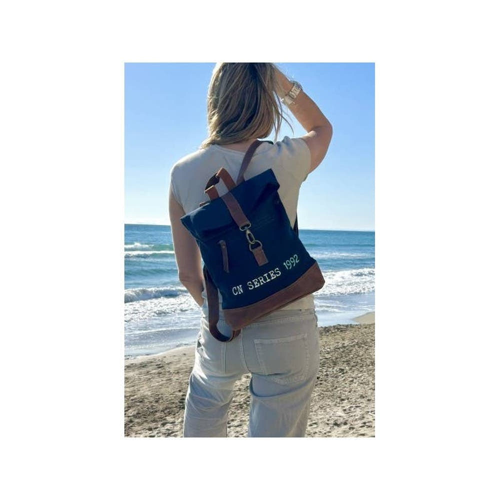 Zaino Vintage Tessuto Nuovo con Pelle Alta qualità MAYA MC6A
